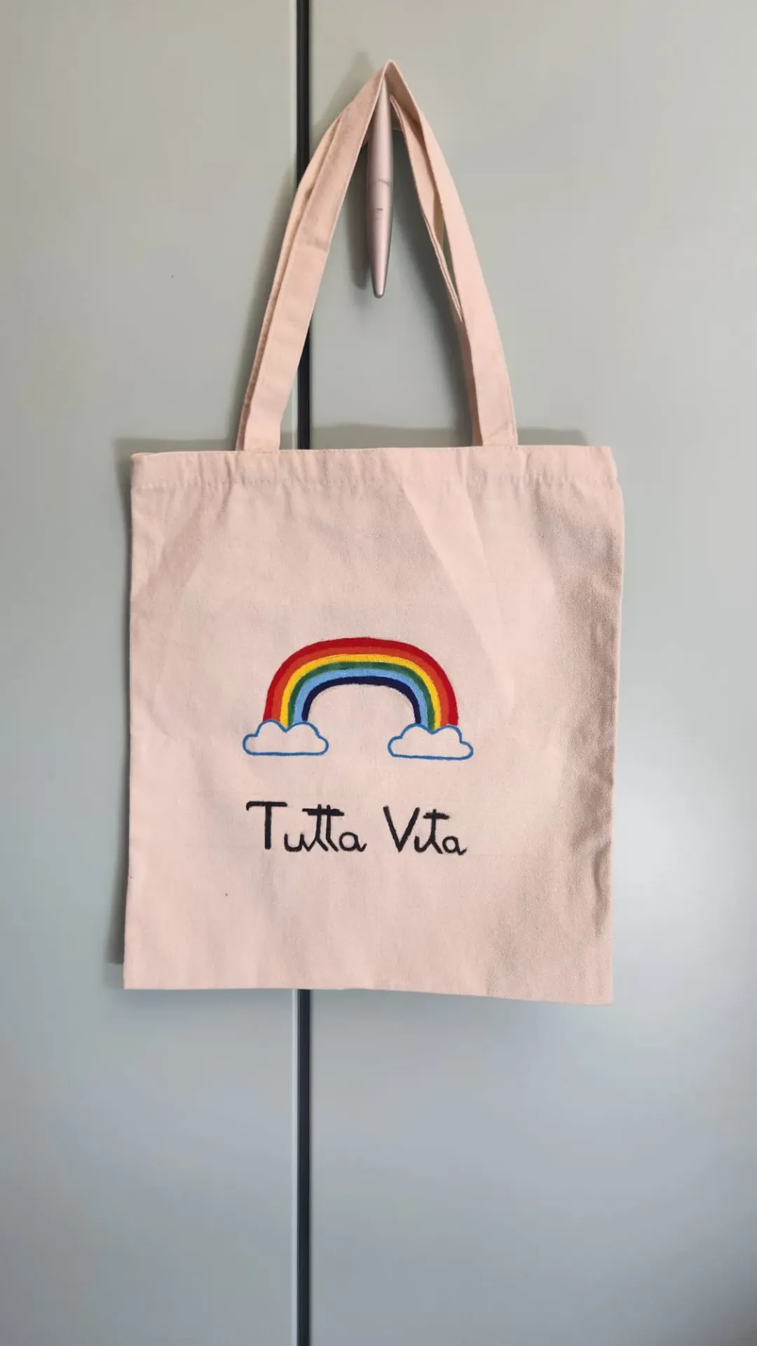 Tote Tutta vita con arcobaleno